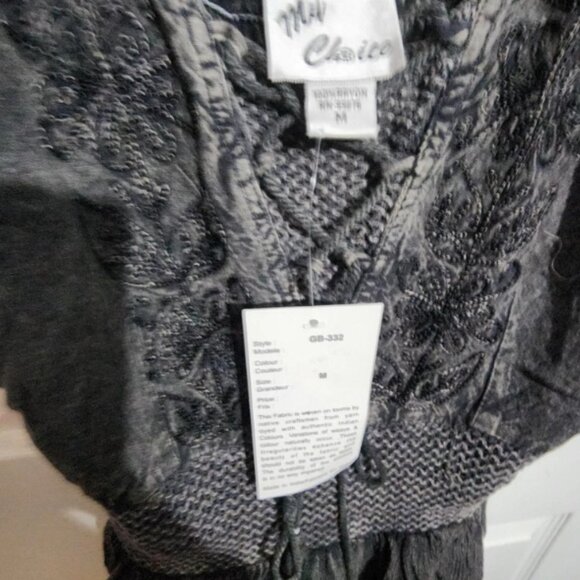 Vintage Gray Embroidered Ruffle Dress - Picture 5 of 5